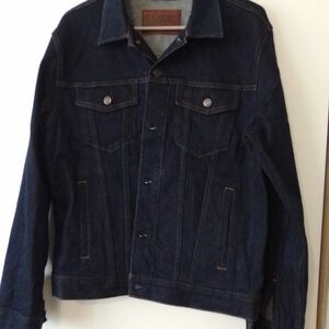 Lands' End Men's Dark Blue Denim Jacket
